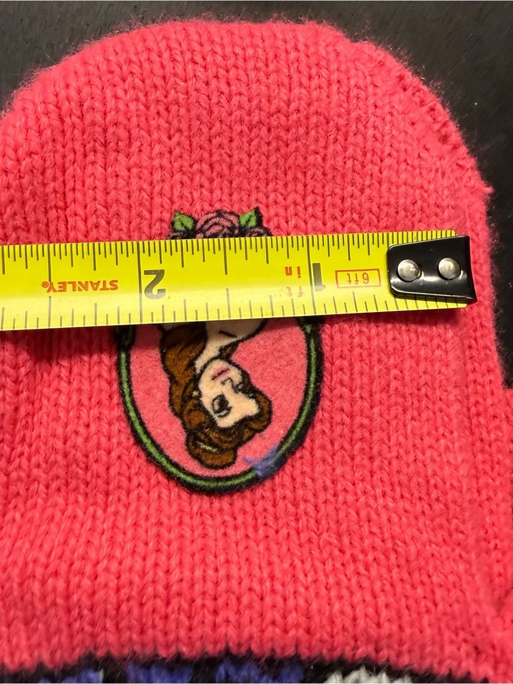 Vintage Disney beauty and the beast Pink Knit Mitten